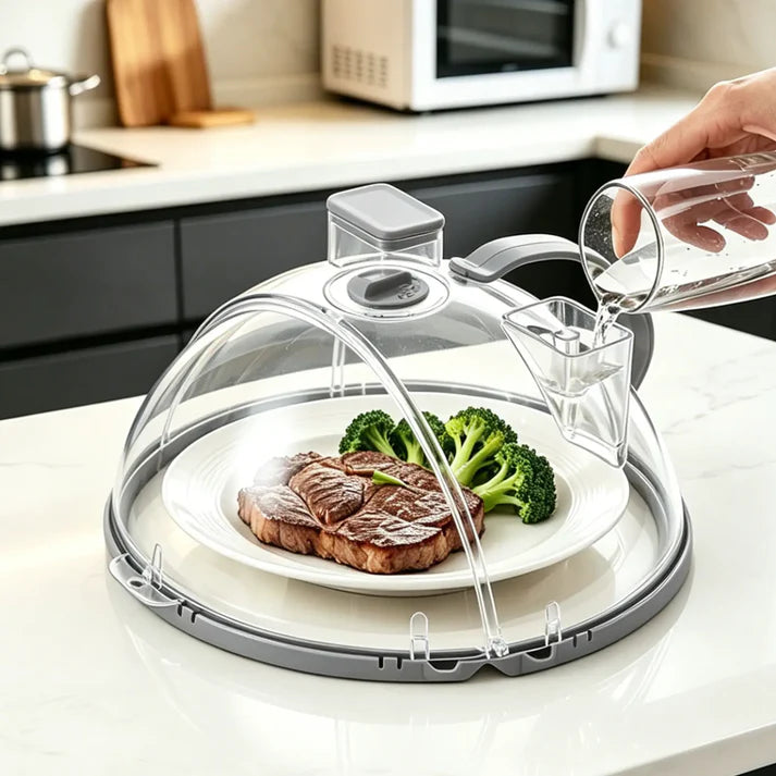 Collapsible Microwave Splatter Cover & Food Steamer Guard