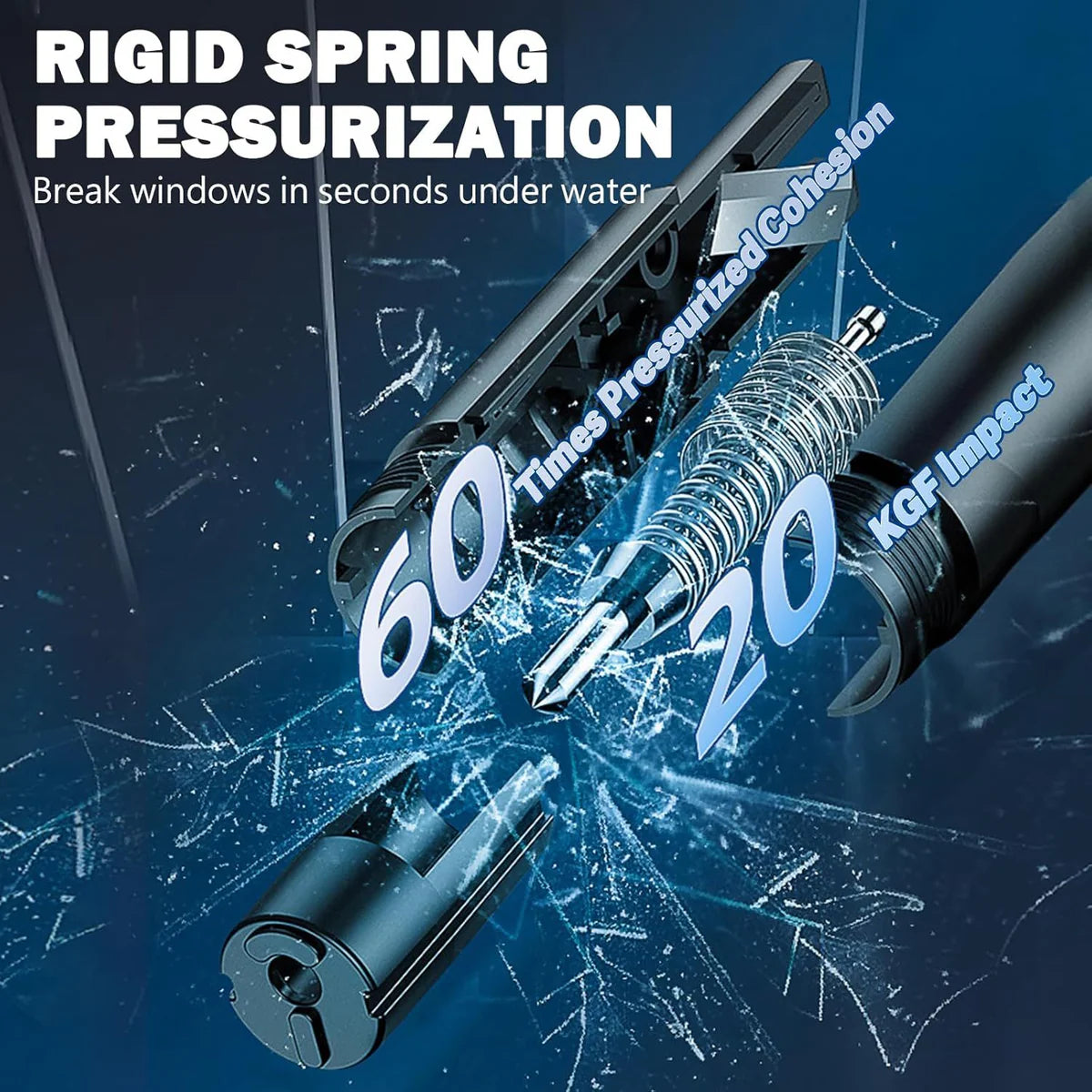 2026 Upgraded Safety Hammer,Safe Hammer Glass Breaker Under Water,Seatbelt Cutter Window Breaker Emergency Escape Tool,Seat Belt Cutter and Glass Breaker for Cars