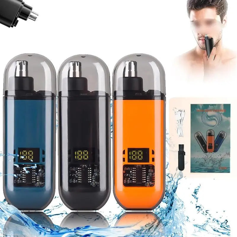 2026 Upgarde Nose Hair Trimmer for Men Women, Rechargeable Trimmer, Painless Eyebrow Facial Hair Shaver, LED Display Nose Clipper, Waterproof Dual Edge Blades Clipper for Easy Cleaning Hair Removal Solution