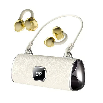Fashionable Clip-On Wireless Headphones with Handbag