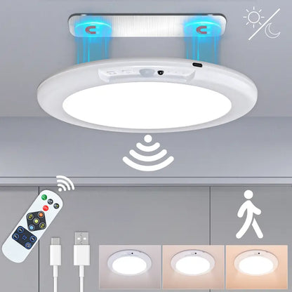 Rechargeable Motion Sensor Ceiling Light with Remote