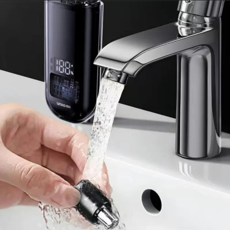 2026 Upgarde Nose Hair Trimmer for Men Women, Rechargeable Trimmer, Painless Eyebrow Facial Hair Shaver, LED Display Nose Clipper, Waterproof Dual Edge Blades Clipper for Easy Cleaning Hair Removal Solution