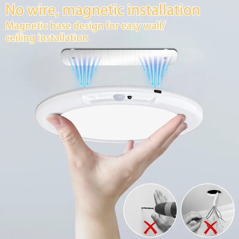 Rechargeable Motion Sensor Ceiling Light with Remote