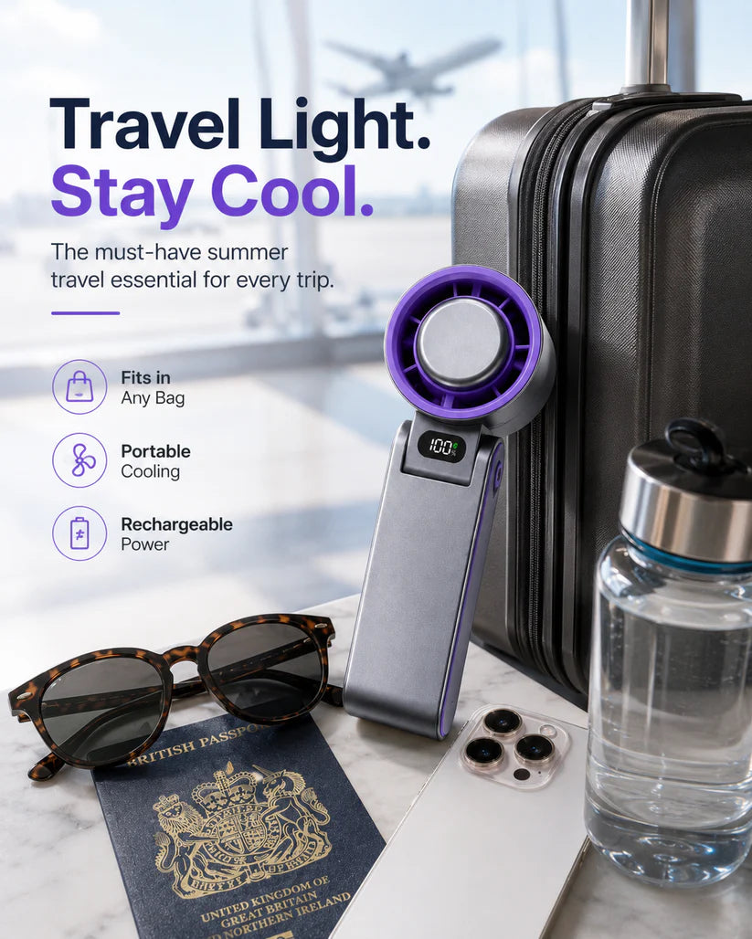 Handheld Portable Fan with Ice Cooler