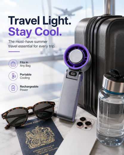 Handheld Portable Fan with Ice Cooler