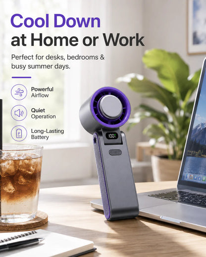 Handheld Portable Fan with Ice Cooler