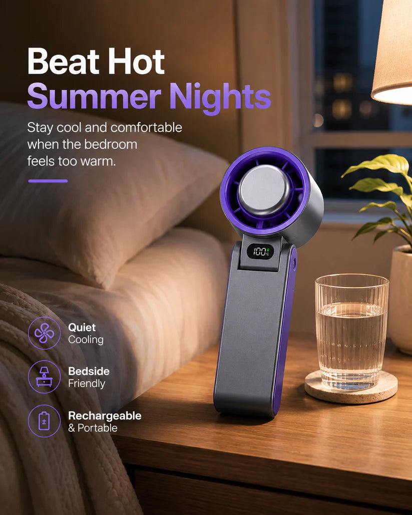 Handheld Portable Fan with Ice Cooler