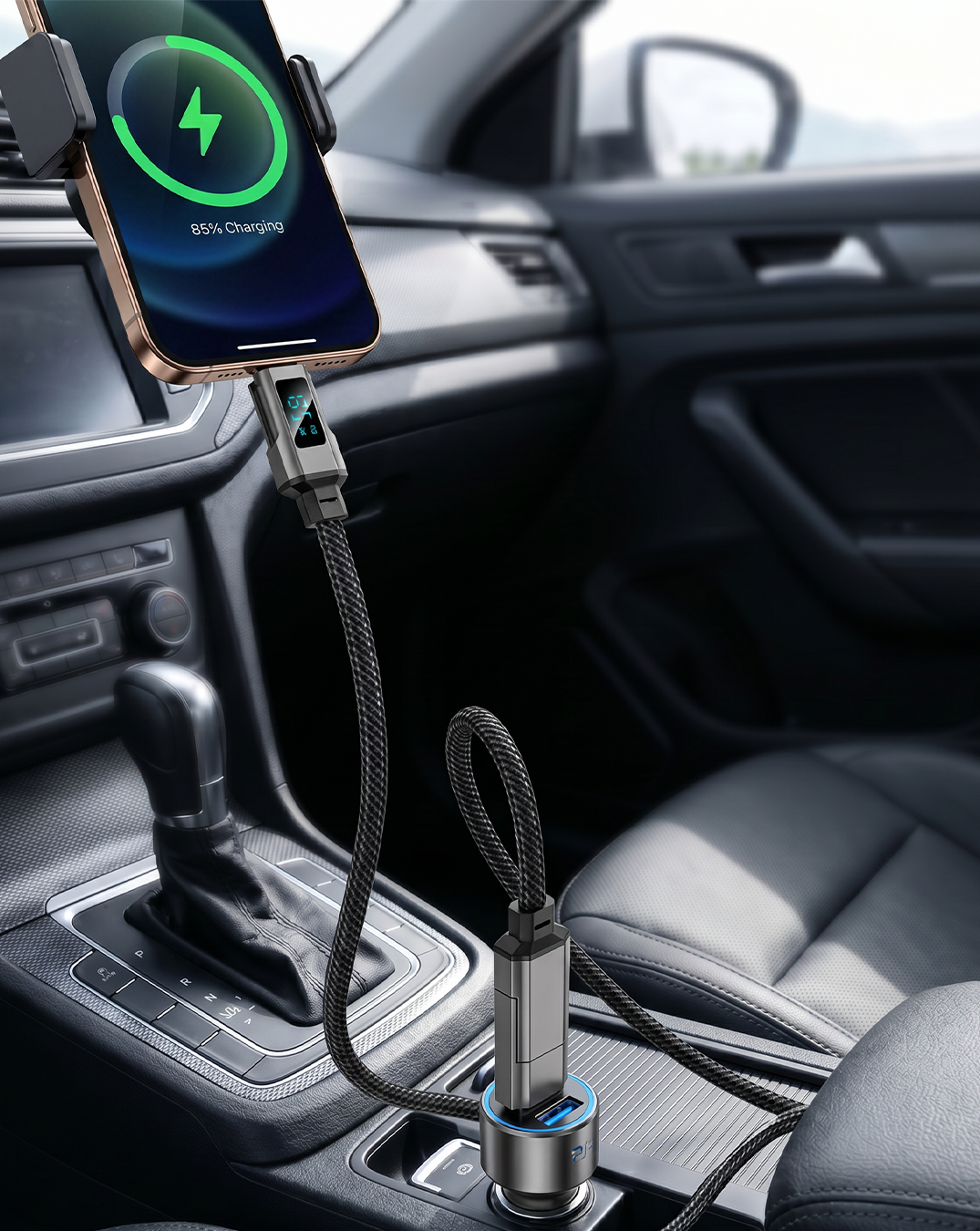 🔥HOT SALE 50% OFF🔥4-in-1 Digital Display Keychain Charging Cable