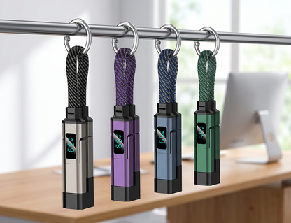 🔥HOT SALE 50% OFF🔥4-in-1 Digital Display Keychain Charging Cable