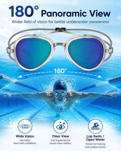 2026 NEW Swimming Goggles, No Leak, Anti UV, for Training and Competition