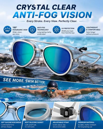 2026 NEW Swimming Goggles, No Leak, Anti UV, for Training and Competition