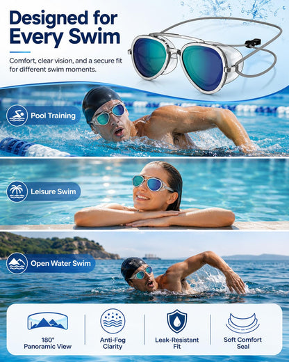 2026 NEW Swimming Goggles, No Leak, Anti UV, for Training and Competition