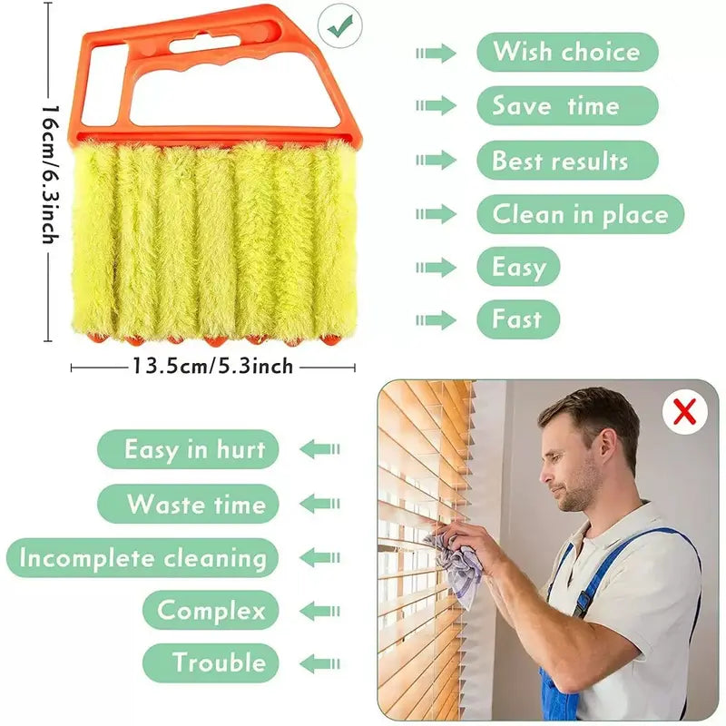 Window Blind Cleaning Brush, Window Blind Cleaner, Air Conditioning Outlet Dust Removal Brush, Hand-held Curtain Brush, Heavy Duty