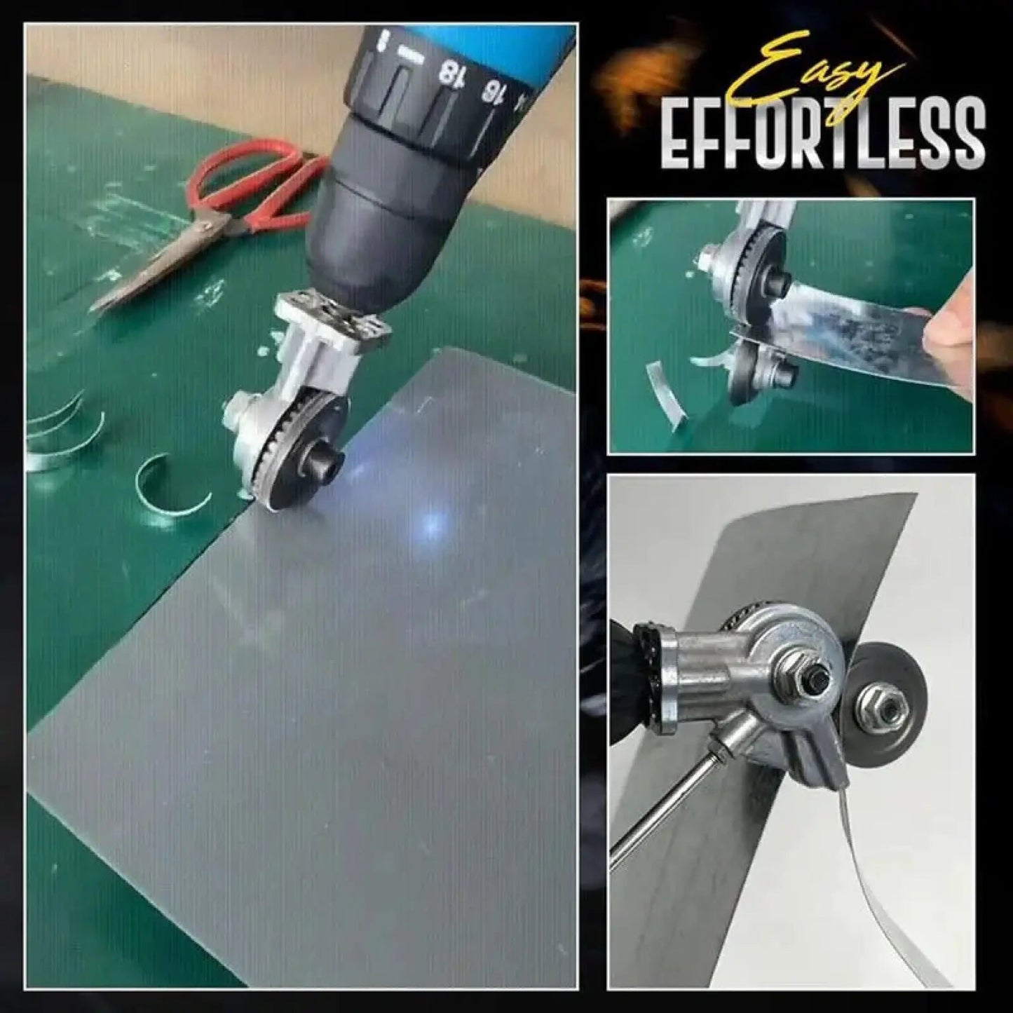 Electric Drill Plate Cutter Attachment | Portable Metal Sheet Shear Nibbler