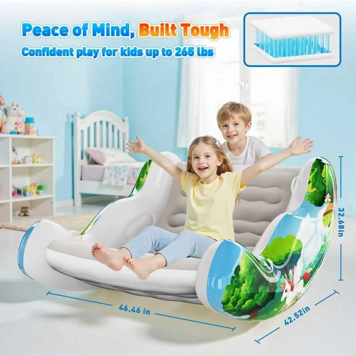 🎁Kids Inflatable Sensory Rocking Chair | Montessori Air Cloud Rocker