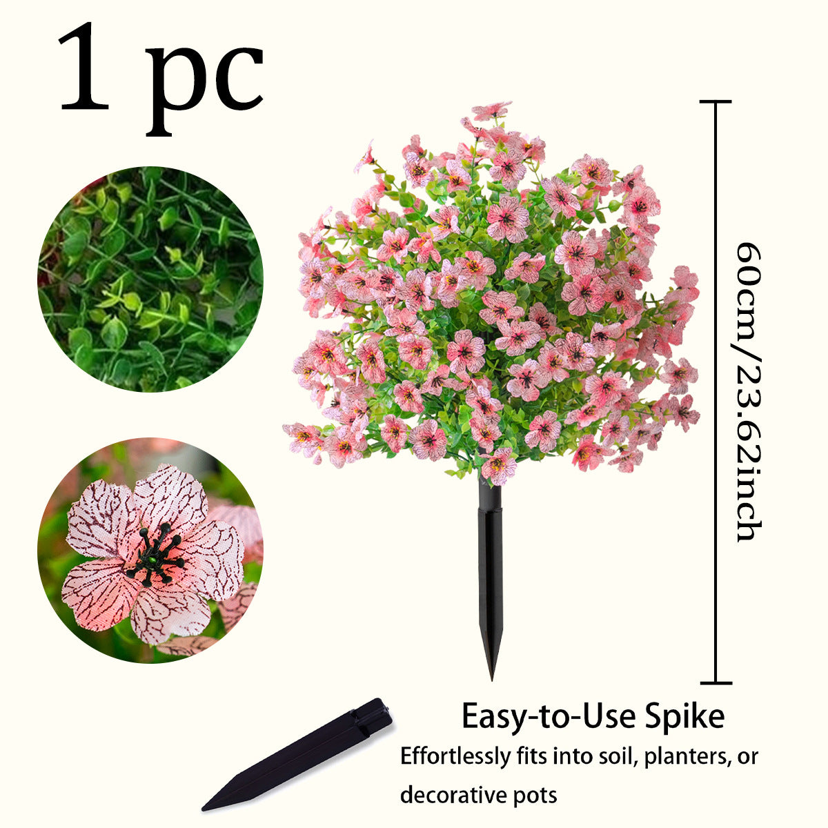 Artificial Flowers for Outdoor Indoor Garden Home Decoration, Plastic Faux Flowers, Faux Flower Daisy with Eucalyptus Leaves Fake Plants Greenery Boxwood Porch Patio