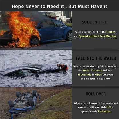 2026 Upgraded Safety Hammer,Safe Hammer Glass Breaker Under Water,Seatbelt Cutter Window Breaker Emergency Escape Tool,Seat Belt Cutter and Glass Breaker for Cars