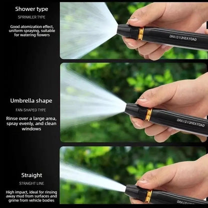 Home high-pressure car wash water gun with booster nozzle and hose, a must-have for watering plants and vegetables, and car washing.