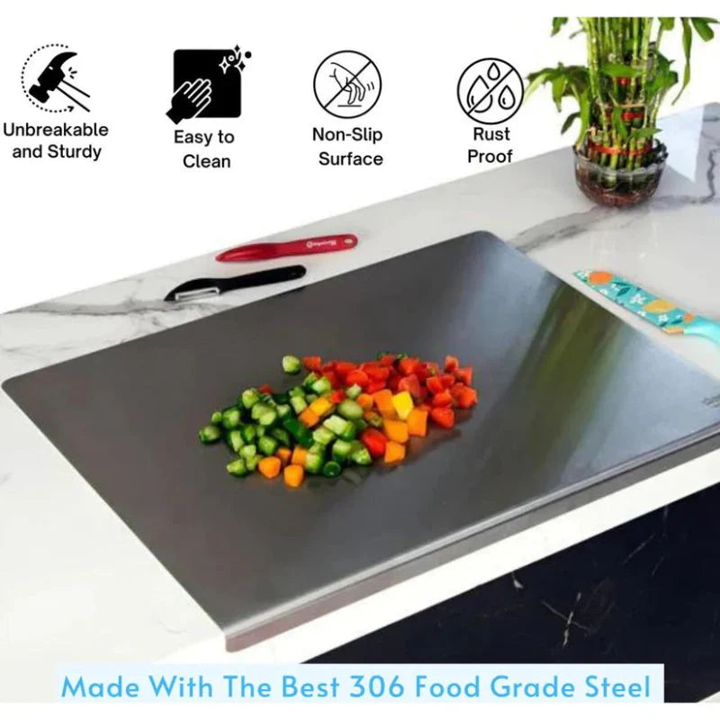 🔥Hot Sale⚡50K+ SOLD!🎁Stainless Steel Countertop Chopping Board