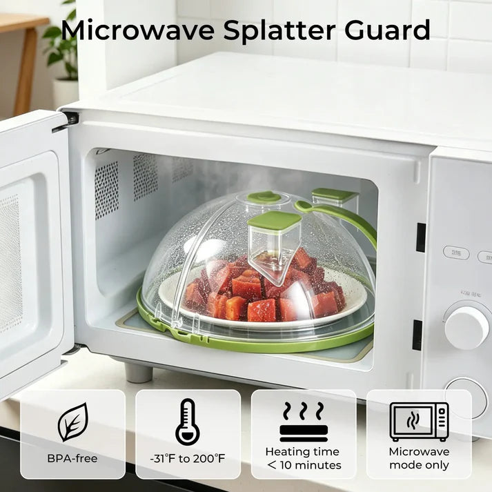 Collapsible Microwave Splatter Cover & Food Steamer Guard