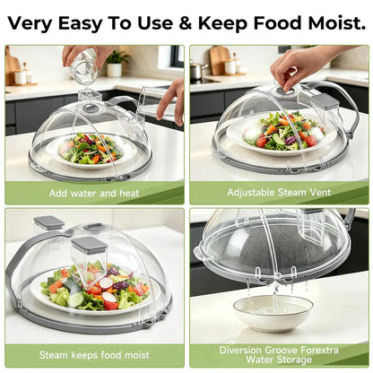 Collapsible Microwave Splatter Cover & Food Steamer Guard